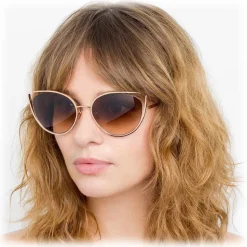 Linda Farrow - 668 C6 Cat Eye Sunglasses - Rose Gold - Linda Farrow Eyewear - Avvenice