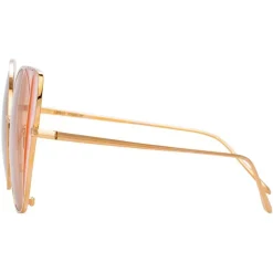 Linda Farrow - 854 C8 Cat Eye Sunglasses - Rose Gold - Linda Farrow Eyewear - Avvenice