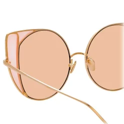 Linda Farrow - 854 C8 Cat Eye Sunglasses - Rose Gold - Linda Farrow Eyewear - Avvenice