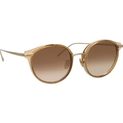 Linda Farrow - 911 C3 D-Frame Sunglasses - Tobacco - Linda Farrow Eyewear - Avvenice