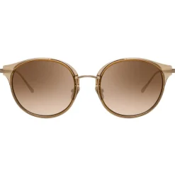 Linda Farrow - 911 C3 D-Frame Sunglasses - Tobacco - Linda Farrow Eyewear - Avvenice