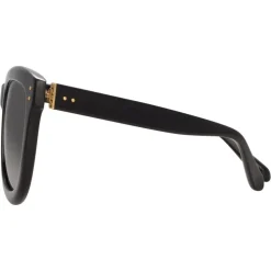 Linda Farrow - 712 C1 D-Frame Sunglasses - Black - Linda Farrow Eyewear - Avvenice