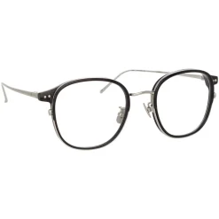 Linda Farrow - 803 C8 Oval Optical Frames - Optical Lens in Black Frame - Linda Farrow Eyewear - Avvenice