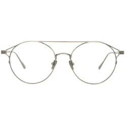 Linda Farrow - 825 C9 Oval Optical Frames - Optical Lens in White Gold Frame - Linda Farrow Eyewear - Avvenice