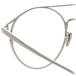 Linda Farrow - 825 C9 Oval Optical Frames - Optical Lens in White Gold Frame - Linda Farrow Eyewear - Avvenice
