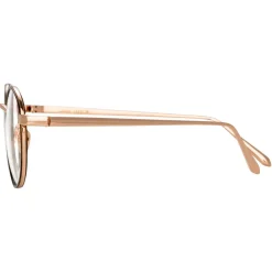 Linda Farrow - 718 C4 Oval Optical Frames - Rose Gold and Tortoiseshell - Linda Farrow Eyewear - Avvenice