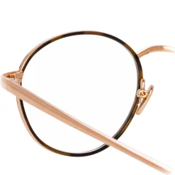 Linda Farrow - 718 C4 Oval Optical Frames - Rose Gold and Tortoiseshell - Linda Farrow Eyewear - Avvenice