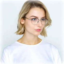 Linda Farrow - 580 C3 Oval Optical Frames - White Gold - Linda Farrow Eyewear - Avvenice