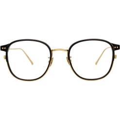 Linda Farrow - 803 C5 Oval Optical Frames - Optical Lens in Black Frame - Linda Farrow Eyewear - Avvenice