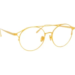Linda Farrow - 825 C8 Oval Optical Frames - Optical Lens in Yellow Gold Frame - Linda Farrow Eyewear - Avvenice