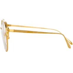 Linda Farrow - 825 C8 Oval Optical Frames - Optical Lens in Yellow Gold Frame - Linda Farrow Eyewear - Avvenice