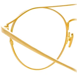 Linda Farrow - 825 C8 Oval Optical Frames - Optical Lens in Yellow Gold Frame - Linda Farrow Eyewear - Avvenice