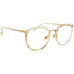 Linda Farrow - 251 C45 Oval Optical Frames - Quartz - Linda Farrow Eyewear - Avvenice