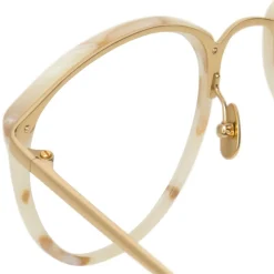 Linda Farrow - 251 C45 Oval Optical Frames - Quartz - Linda Farrow Eyewear - Avvenice