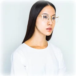 Linda Farrow - 251 C45 Oval Optical Frames - Quartz - Linda Farrow Eyewear - Avvenice
