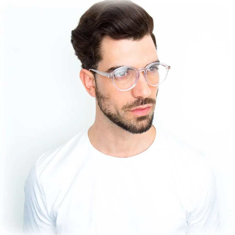 Linda Farrow - 40 C26 Oval Optical Frames - Clear and Milky Pink - Linda Farrow Eyewear - Avvenice