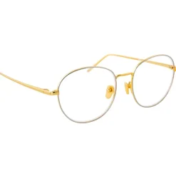 Linda Farrow - 746 C7 Oval Optical Frames - Yellow Gold and White Gold - Linda Farrow Eyewear - Avvenice
