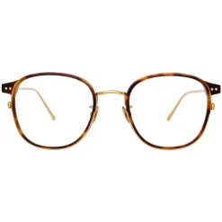 Linda Farrow - 803 C6 Oval Optical Frames - Optical Lens in Tortoise Frame - Linda Farrow Eyewear - Avvenice