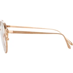 Linda Farrow - 825 C10 Oval Optical Frames - Optical Lens in Rose Gold Frame - Linda Farrow Eyewear - Avvenice