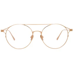 Linda Farrow - 825 C10 Oval Optical Frames - Optical Lens in Rose Gold Frame - Linda Farrow Eyewear - Avvenice