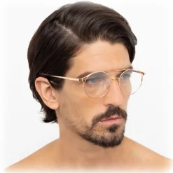 Linda Farrow - 825 C10 Oval Optical Frames - Optical Lens in Rose Gold Frame - Linda Farrow Eyewear - Avvenice