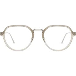 Linda Farrow - 717 C9 Oval Optical Frames - Truffle - Linda Farrow Eyewear - Avvenice