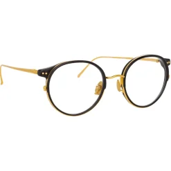 Linda Farrow - 802 C9 Oval Optical Frames - Optical Lens in Black Frame - Linda Farrow Eyewear - Avvenice