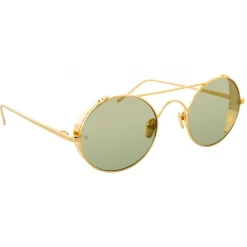 Linda Farrow - 427 C11 Oval Sunglasses - Yellow Gold - Linda Farrow Eyewear - Avvenice