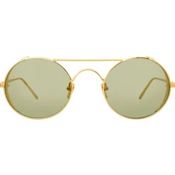 Linda Farrow - 427 C11 Oval Sunglasses - Yellow Gold - Linda Farrow Eyewear - Avvenice