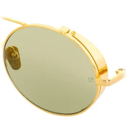 Linda Farrow - 427 C11 Oval Sunglasses - Yellow Gold - Linda Farrow Eyewear - Avvenice