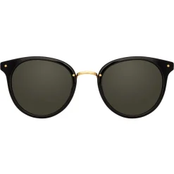 Linda Farrow - 722 C1 Oval Sunglasses - Black - Linda Farrow Eyewear - Avvenice