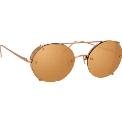 Linda Farrow - 730 C3 Oval Sunglasses - Rose Gold - Linda Farrow Eyewear - Avvenice