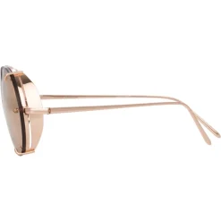 Linda Farrow - 730 C3 Oval Sunglasses - Rose Gold - Linda Farrow Eyewear - Avvenice
