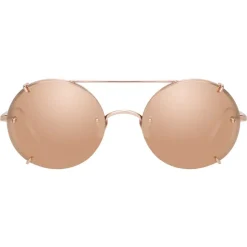 Linda Farrow - 730 C3 Oval Sunglasses - Rose Gold - Linda Farrow Eyewear - Avvenice