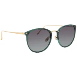 Linda Farrow - 251 C40 Oval Sunglasses - Jade - Linda Farrow Eyewear - Avvenice