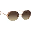 Linda Farrow - 730 C7 Oval Sunglasses - Rose Gold - Linda Farrow Eyewear - Avvenice