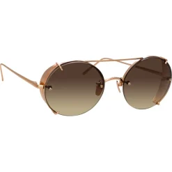 Linda Farrow - 730 C7 Oval Sunglasses - Rose Gold - Linda Farrow Eyewear - Avvenice