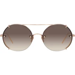 Linda Farrow - 730 C7 Oval Sunglasses - Rose Gold - Linda Farrow Eyewear - Avvenice