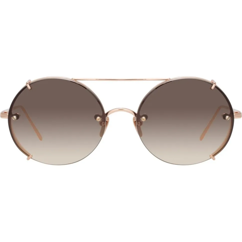 Linda Farrow - 730 C7 Oval Sunglasses - Rose Gold - Linda Farrow Eyewear - Avvenice