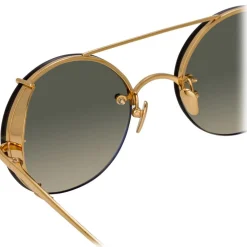 Linda Farrow - 730 C5 Oval Sunglasses - Yellow Gold - Linda Farrow Eyewear - Avvenice