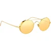 Linda Farrow - 427 C1 Oval Sunglasses - Yellow Gold - Linda Farrow Eyewear - Gigi Hagid - Elle Macpherson - Official - Avvenice