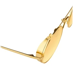 Linda Farrow - 427 C1 Oval Sunglasses - Yellow Gold - Linda Farrow Eyewear - Gigi Hagid - Elle Macpherson - Official - Avvenice