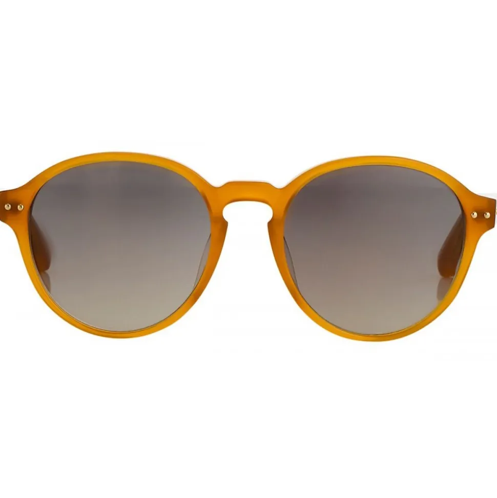 Linda Farrow - 40 C10 Oval Sunglasses - Translucent Honey - Linda Farrow Eyewear - Avvenice