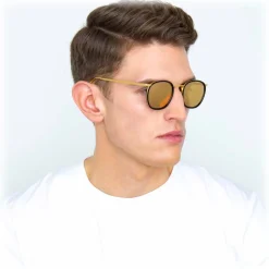 Linda Farrow - 562 C13 Oval Sunglasses - Black - Linda Farrow Eyewear - Avvenice