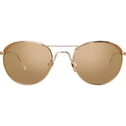Linda Farrow - 623 C3 Oval Sunglasses - Rose Gold - Linda Farrow Eyewear - Avvenice