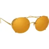 Linda Farrow - 730 C1 Oval Sunglasses - Yellow Gold - Linda Farrow Eyewear - Avvenice