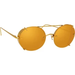 Linda Farrow - 730 C1 Oval Sunglasses - Yellow Gold - Linda Farrow Eyewear - Avvenice