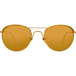 Linda Farrow - 623 C1 Oval Sunglasses - Yellow Gold - Linda Farrow Eyewear - Avvenice