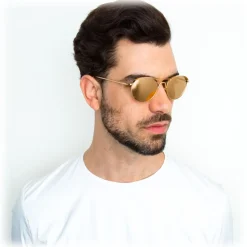 Linda Farrow - 623 C1 Oval Sunglasses - Yellow Gold - Linda Farrow Eyewear - Avvenice