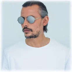 Linda Farrow - 427 C2 Oval Sunglasses - White Gold - Linda Farrow Eyewear - Gigi Hagid - Elle Macpherson - Official - Avvenice